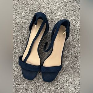 Aldo Women’s Navy Blue Clunk Open Heels